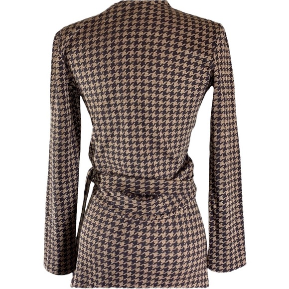 Daniela Corte gold metallic houndstooth dress size S - Picture 8 of 10